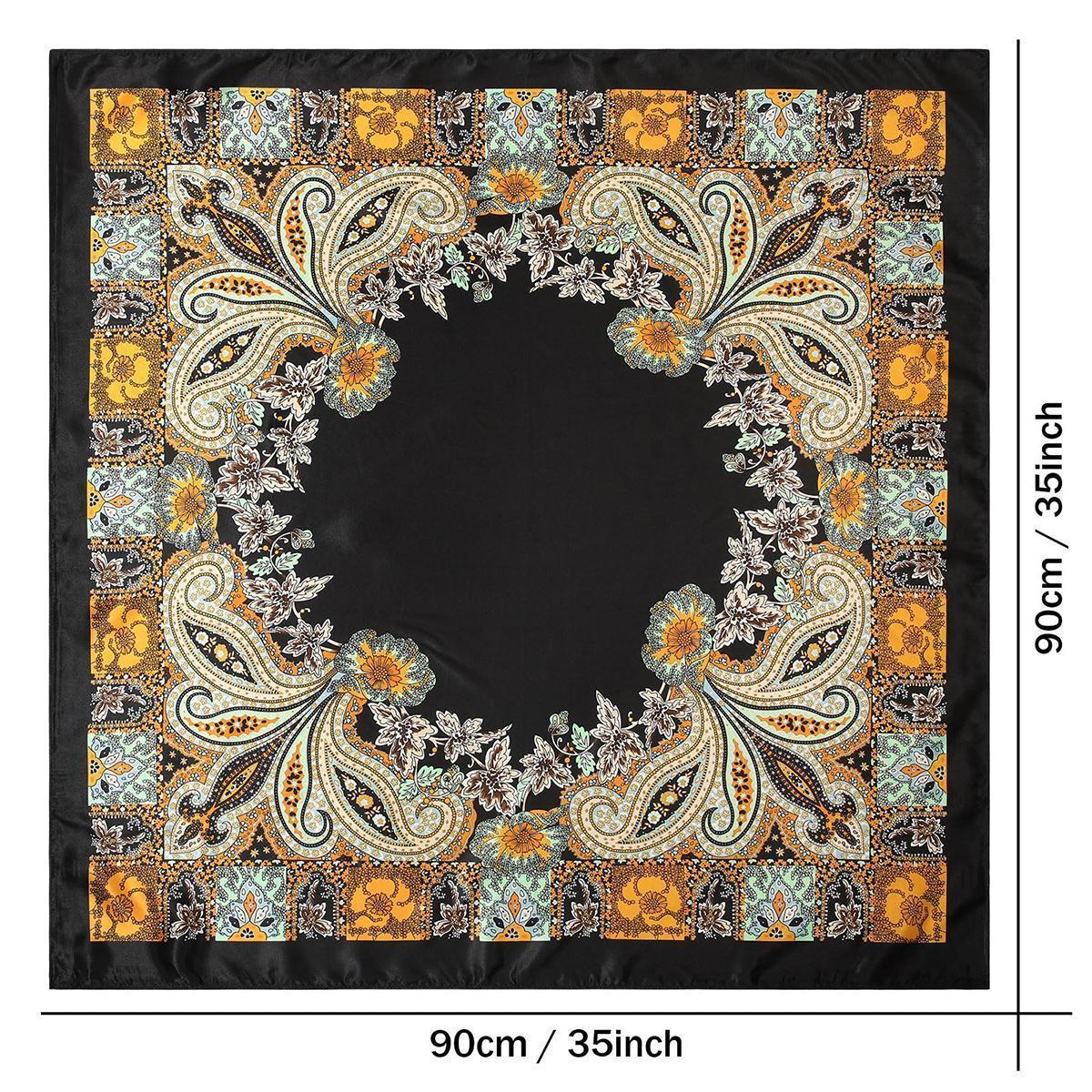 4PCS/set 35" Large Square Head Scarves Silk Like Neck Scarf Bandana Hair Sleeping Head Wrap Fashionable Hair Scarfs for Women TikTokShopBlackFriday