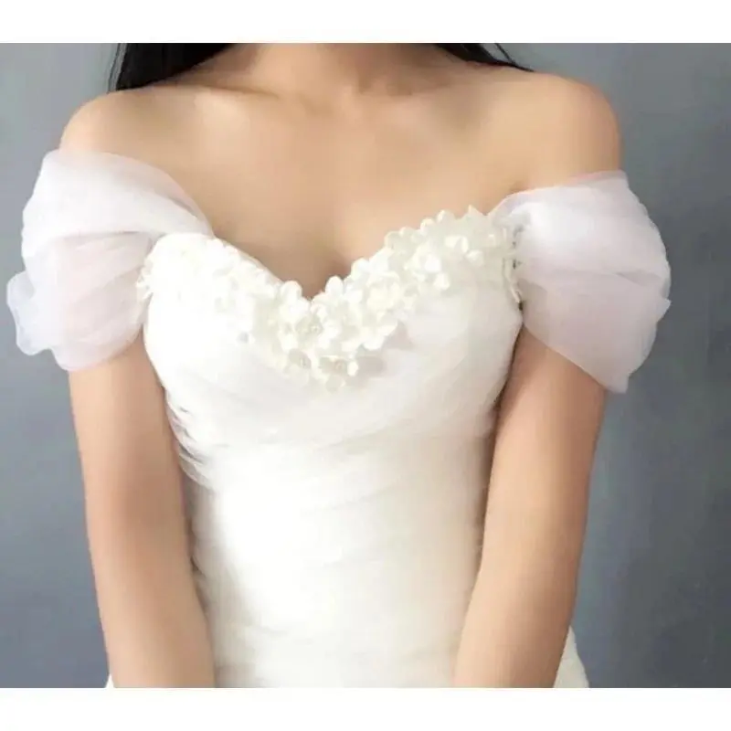 One Pair Removable Sleeves Shining Bling for Women Dress Bride Wedding Accessories Custom Colors 48cm