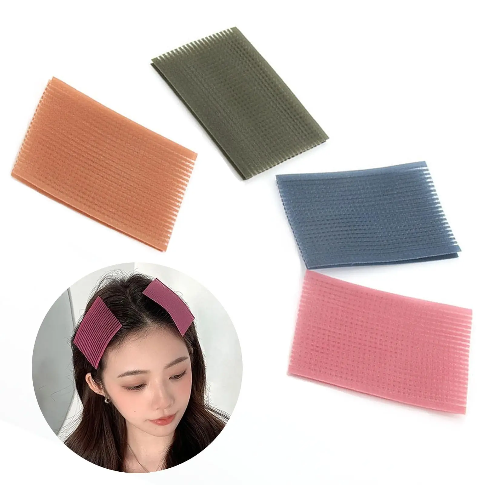 10pcs seamless Velcro fringe stickers, using soft Velcro material to easily bond broken hair, bangs, Stray, leaving no marks or damage to hair, details invisible, suitable for women to use during d