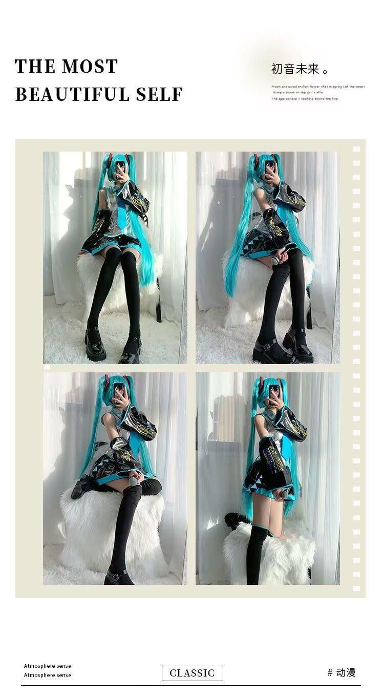 Hatsune Miku Cosplay clothes Animation formula clothes Miku wig accessories short skirt full set of Halloween party clothes