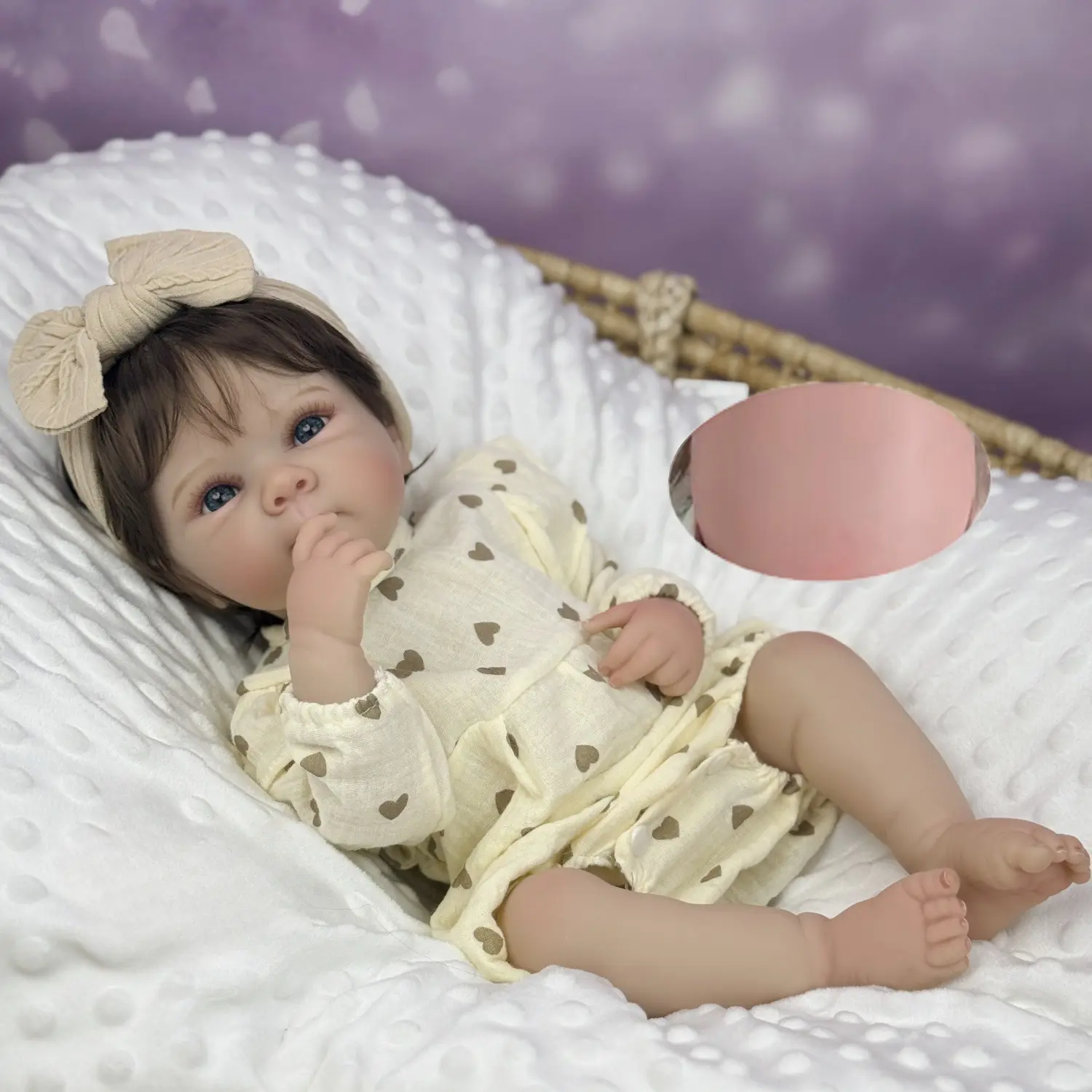 TopLink 18in (45cm) Full Vinyl Body Reborn Baby Doll Toy, Handmade Collectibles for Girls, Fashion Birthday Gift