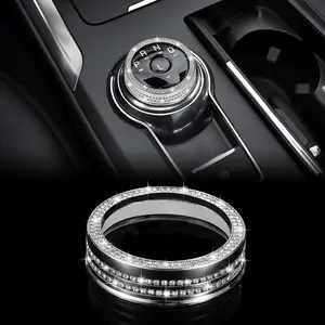 TOMALL Bling Drive Mode Knob Cover Compatible with Ford Fusion 2020-2025 Center Console Gear Shifter Knob Button Cover PRND Switch Variable Speed Button Cap Trims Bling Interior Accessories for Car