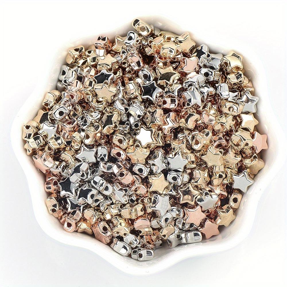 Star Shaped Beads, 100pcs/set Star Shaped Decorative Beads, DIY Accessories for Jewelry Making, Jewelry Making Supplies, Bracelet Making, Beading Accessories