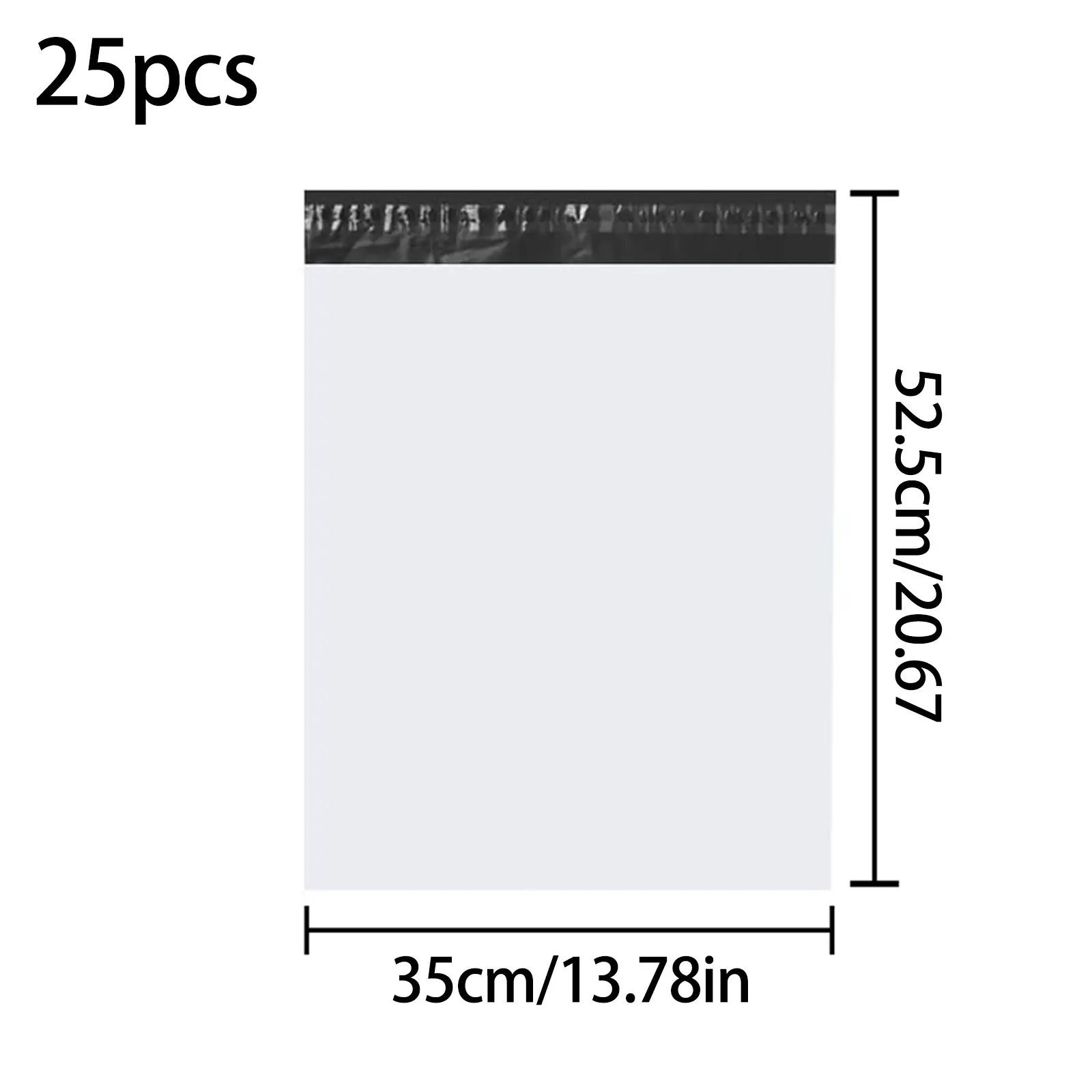 25pcs white courier bags, self-adhesive plastic packaging bags, Conveniently seal, extra-large size for large parcels, clothing packaging bags