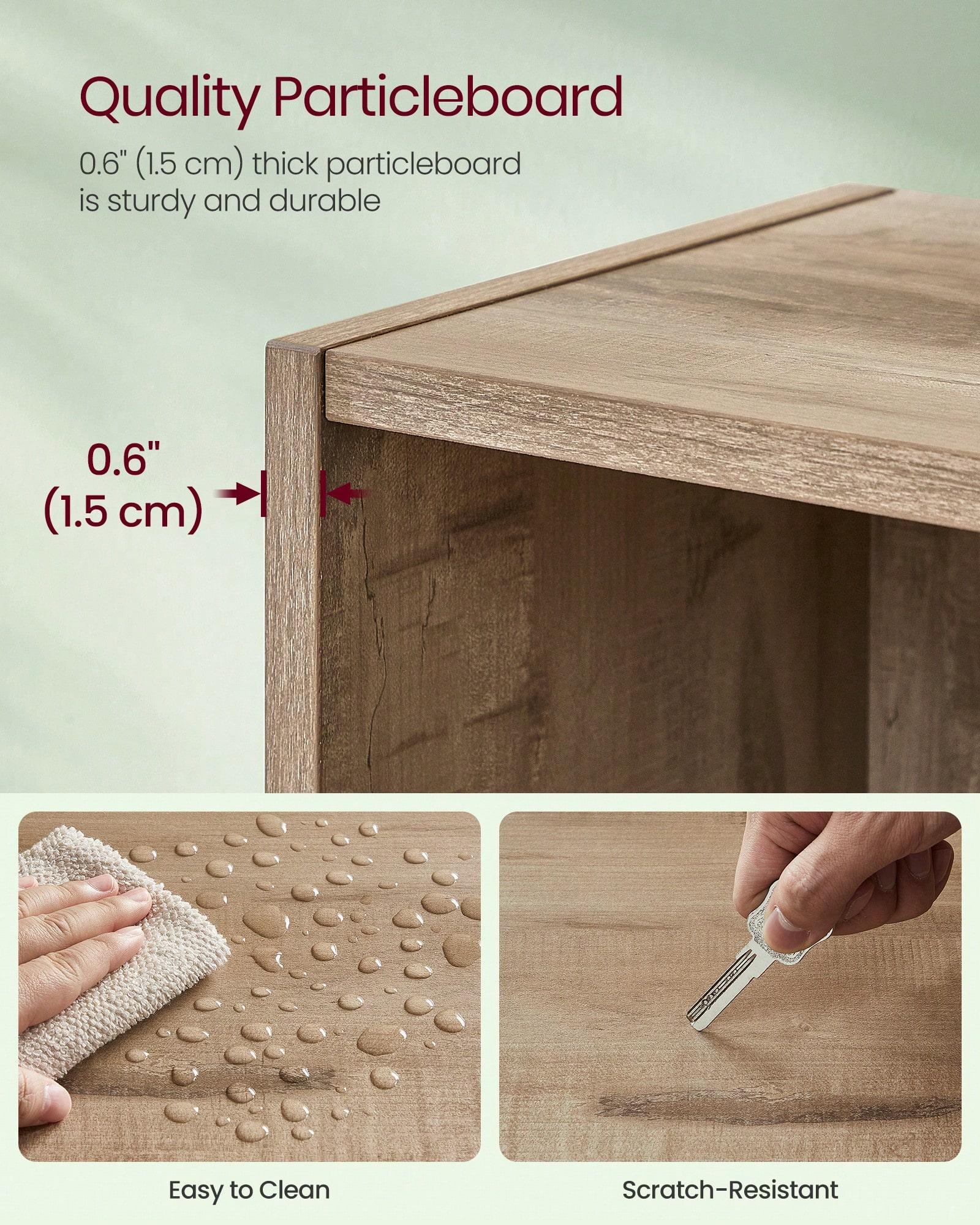 Multi-Color 6-Tier Open Bookshelf (Rustic Brown/Black/White/Camel Brown/Natural Beige, Walnut Wood), Adjustable Shelves, Floor Standing, 9.4"D X 23.6"W X 63.1"H, Office Storage Multi-Color 6-Tier Open Bookshelf (Rustic Brown/Black/White/Camel Brown/Natural Beige, Walnut Wood), Adjustable Shelves, Floor Standing, 9.4"D X 23.6"W X 63.1"H, Office Storage