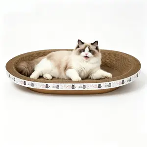 New Cat Weight Loss Scratch Pad, Eco-Friendly Sisal Bowl Shape, Odorless Durable Paperboard Cat Bed, Indoor Cats Suitable