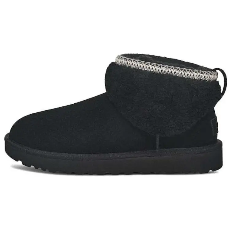 UGG Classic Ultra Mini Maxi Curly Boot Black (Women's) 1158263-BLK