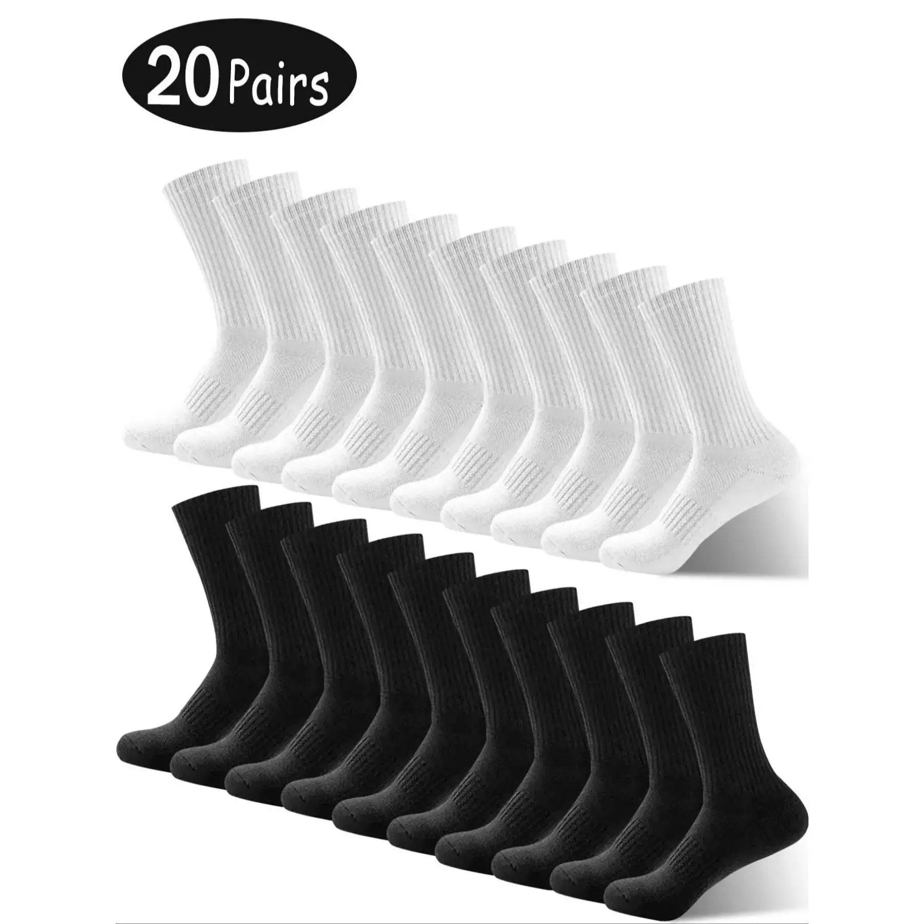 Men's Solid Socks, Casual Comfortable Breathable Soft Socks for Daily Wear, Men's Clothes for All Seasons