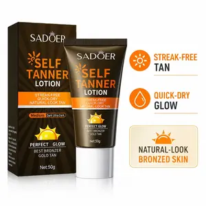 2pc Tan Beauty Cream Sadoer, Bronzing Moisturizing Body Lotion, Summer Gift, Natural Affordable, Single Item Packaging