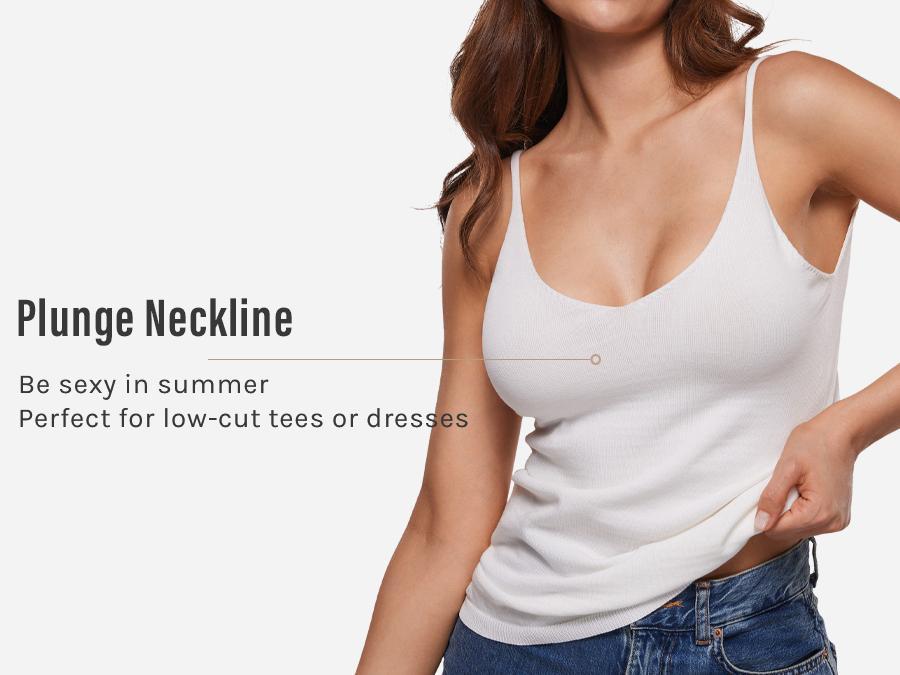 Women's Inbarely Triangle Bralette Plunge Unlined Seamless Bra No Underwire Sexy Comfortable Everyday