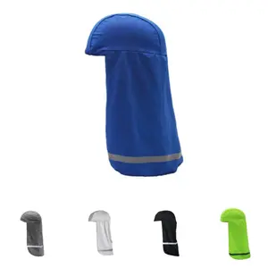 Sun Shade Hat Neck Sun Shade Hat Cooling Skull Cap,Sports Balaclava / Cycling Hood — Safety Reflective Strip, Long-Tail Design, Helmet Liner, Neck Guard, Shoulder Drape Style