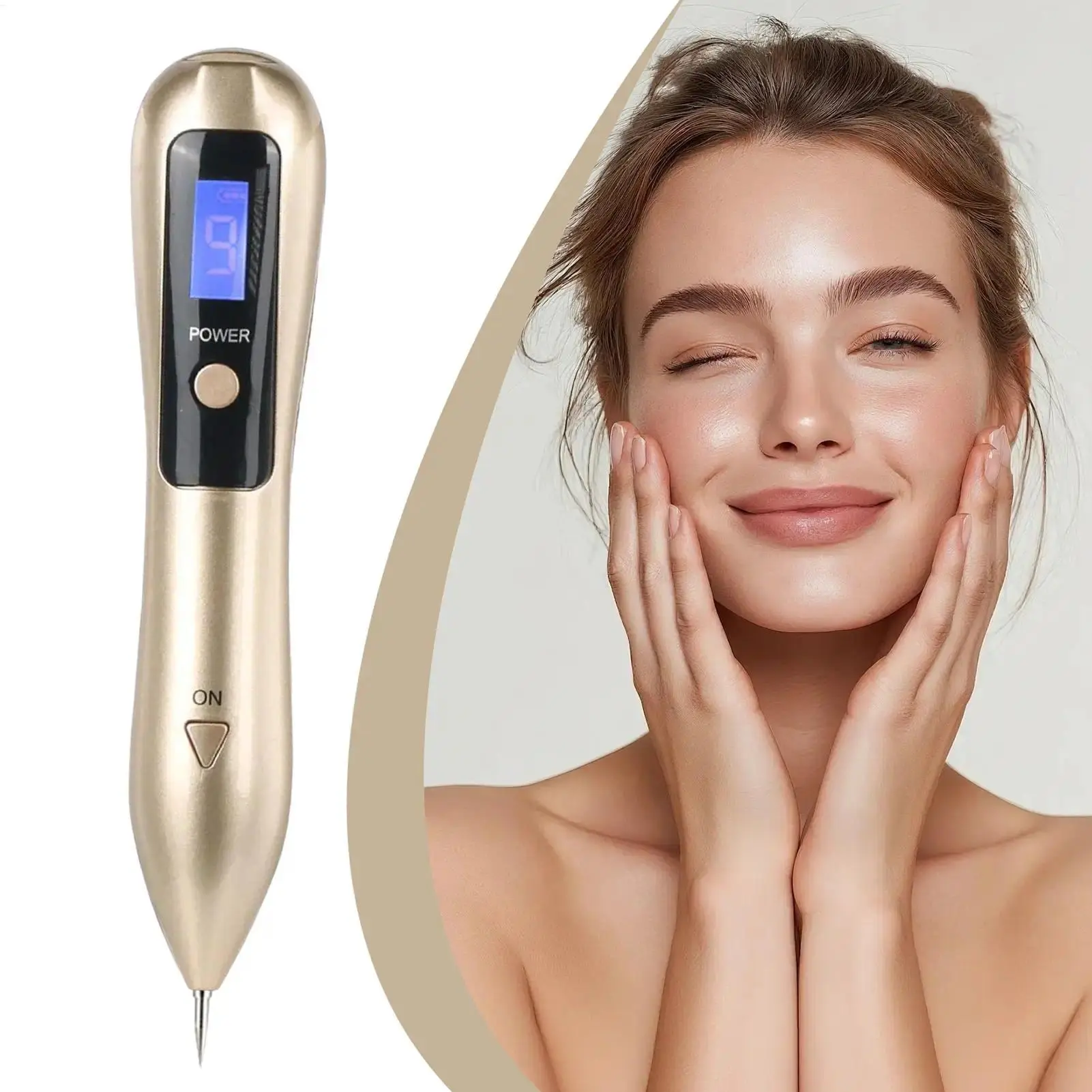 Beauty Pen Portable Rechargeable Beauty Device Microneedle Pen for Face Skin Makeup Women Men Daily Use Travel Salon