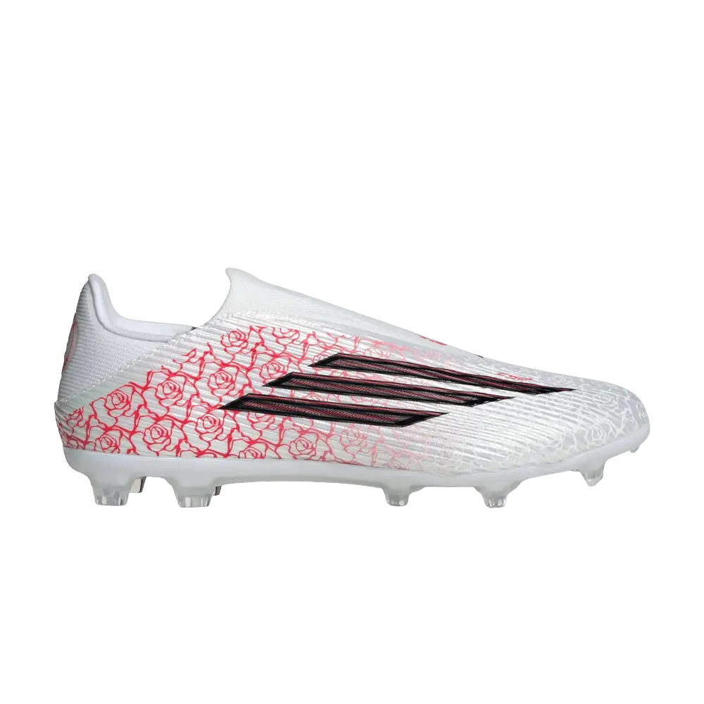 Lamine Yamal x adidas F50 League Laceless FG MG 'White Black Lucid Red' (Unisex) Cloud White/Core Black/Lucid Red football boots KJ3781