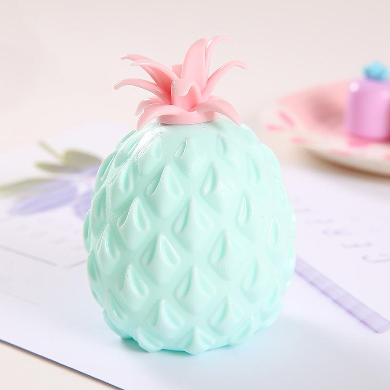 Pineapple Stress Ball Water Feeling Squishy Vent Toys Water Beads Squeeze Fidget Toy Anxiety Stress Relief Toy Sensory Squish