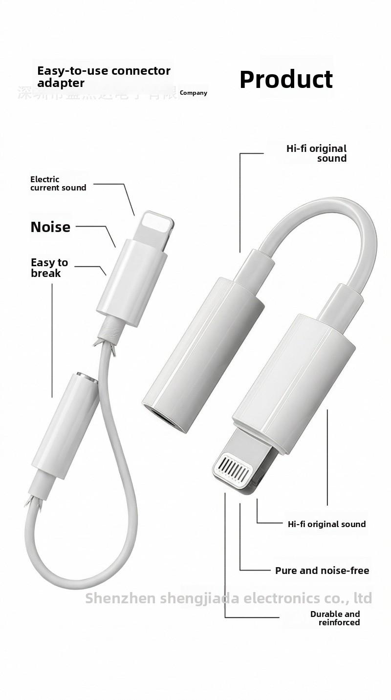 3.5mm headphone adapter, audio auxiliary adapter, compatible with iPhone 14 13 12 11 Pro XR XS Max