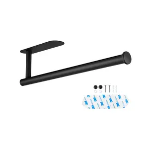 VEVOR Paper Towel Holder Under Cabinet, High-Quality Stainless Steel Paper Towel Holder, Self Adhesive or Drilling Paper Towel Holder Wall Mount for Kitchen, Bathroom, Pantry