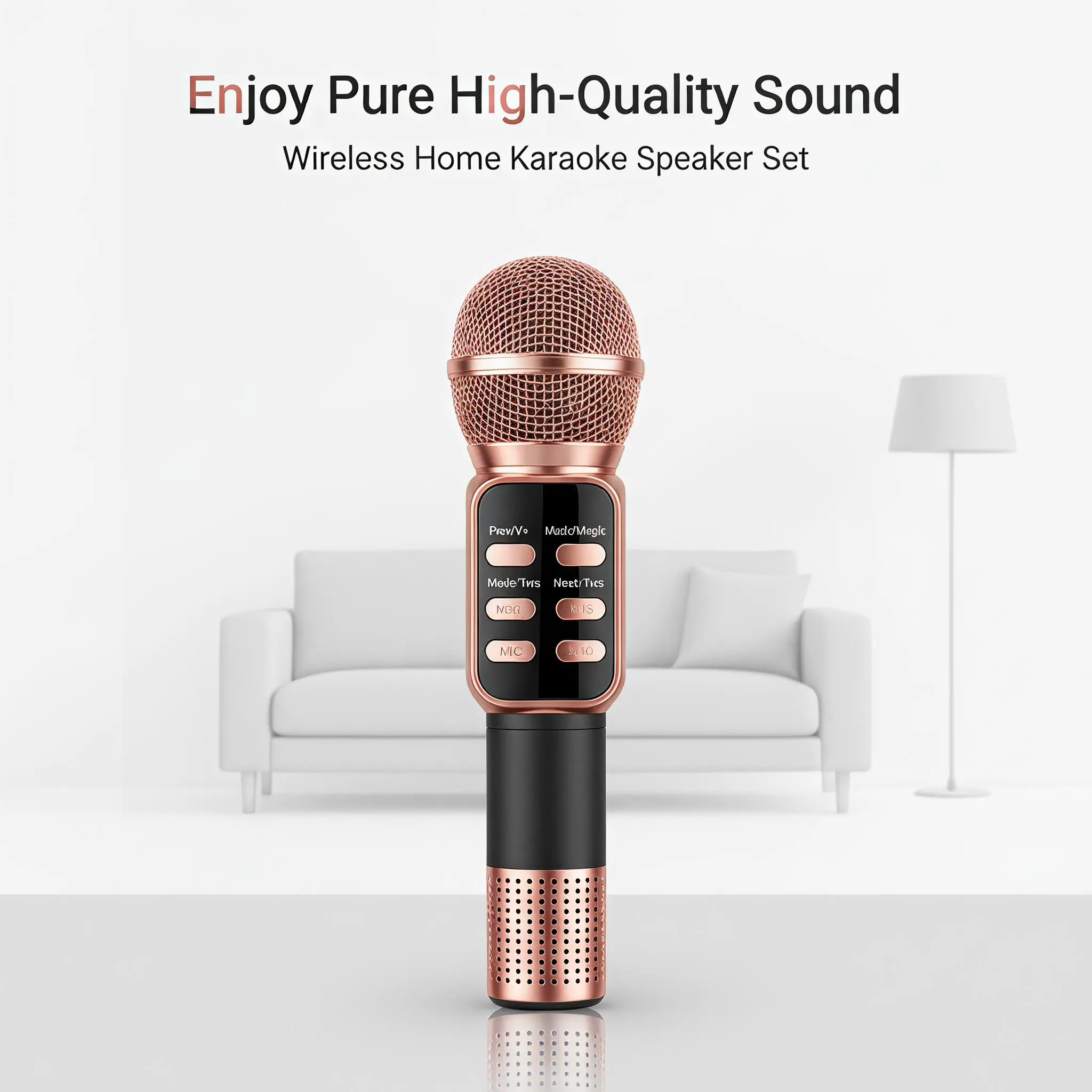 Karaoke Microphone & Speaker Set - Wireless Singing System with High-Quality Audio for Home Entertainment