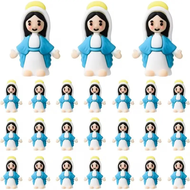 30/50/100pcs Virgin Mary Mini Statues, Catholic Religious Decor, Holy Figurines Bulk, Church Party Favors, Spiritual Home Ornaments, Religious Decorations