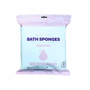 Rinse-Free Bathing Wipes - Soap & Shampoo Infused (25 Pack) -  Simply Dampen, Lather, and Dry. Extra Thick Body Wipes for Gym, Camping, Travel, Elderly & Post Surgery Care-Cleaning Essentials
