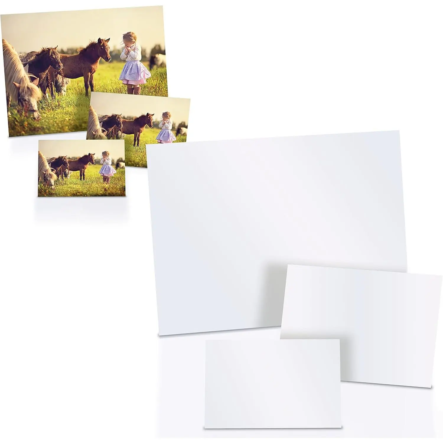 Glossy Photo Paper Variety Pack, 100  Sheets (60ct 4 x 6", 20ct 5 x 7", 20ct 8.5 x 11"), 200 gsm, Photo Quality Print Paper, 100 count  Pack