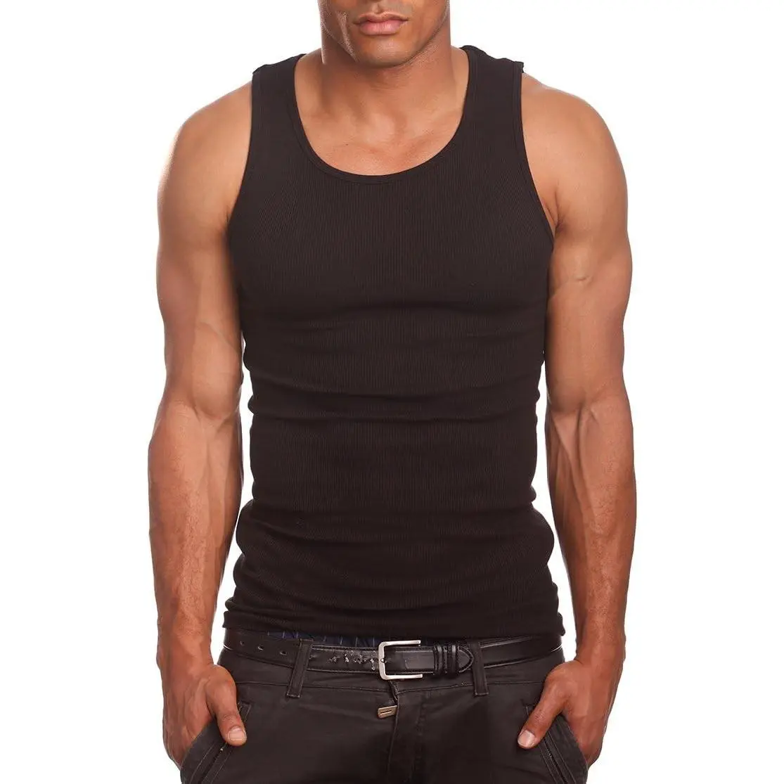 PRO 5 Mens A-Shirts 3 Pack Undershirt