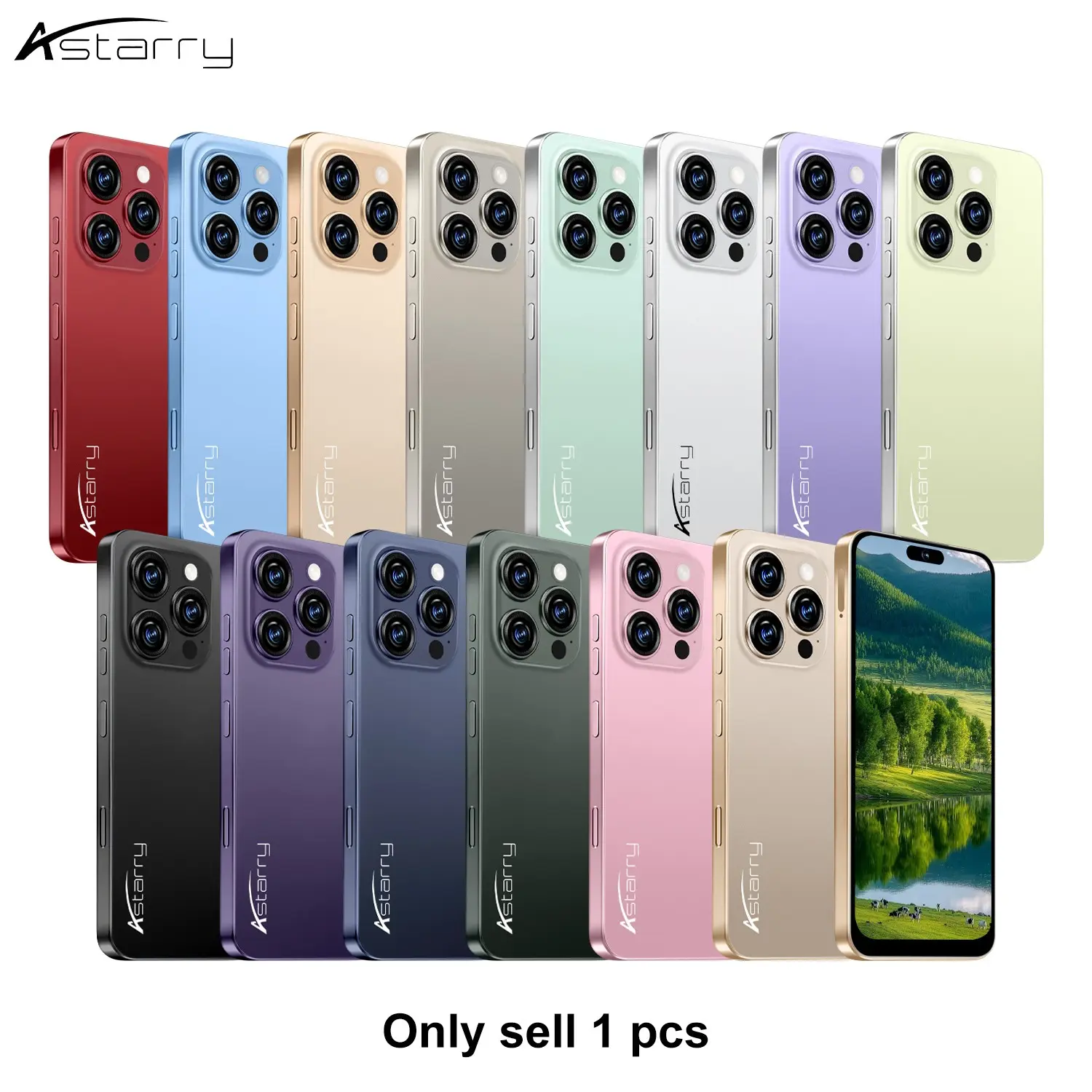 Astarry-4g Smart Phone 16 Pro Max, 6.93-Inch Screen, 8-Core Chip, 4GB+64GB/6gb+64GB RAM, Dual Sim, WiFi, Bluetooth-compatible, GPS, Android Os, Cellphone Smartphone