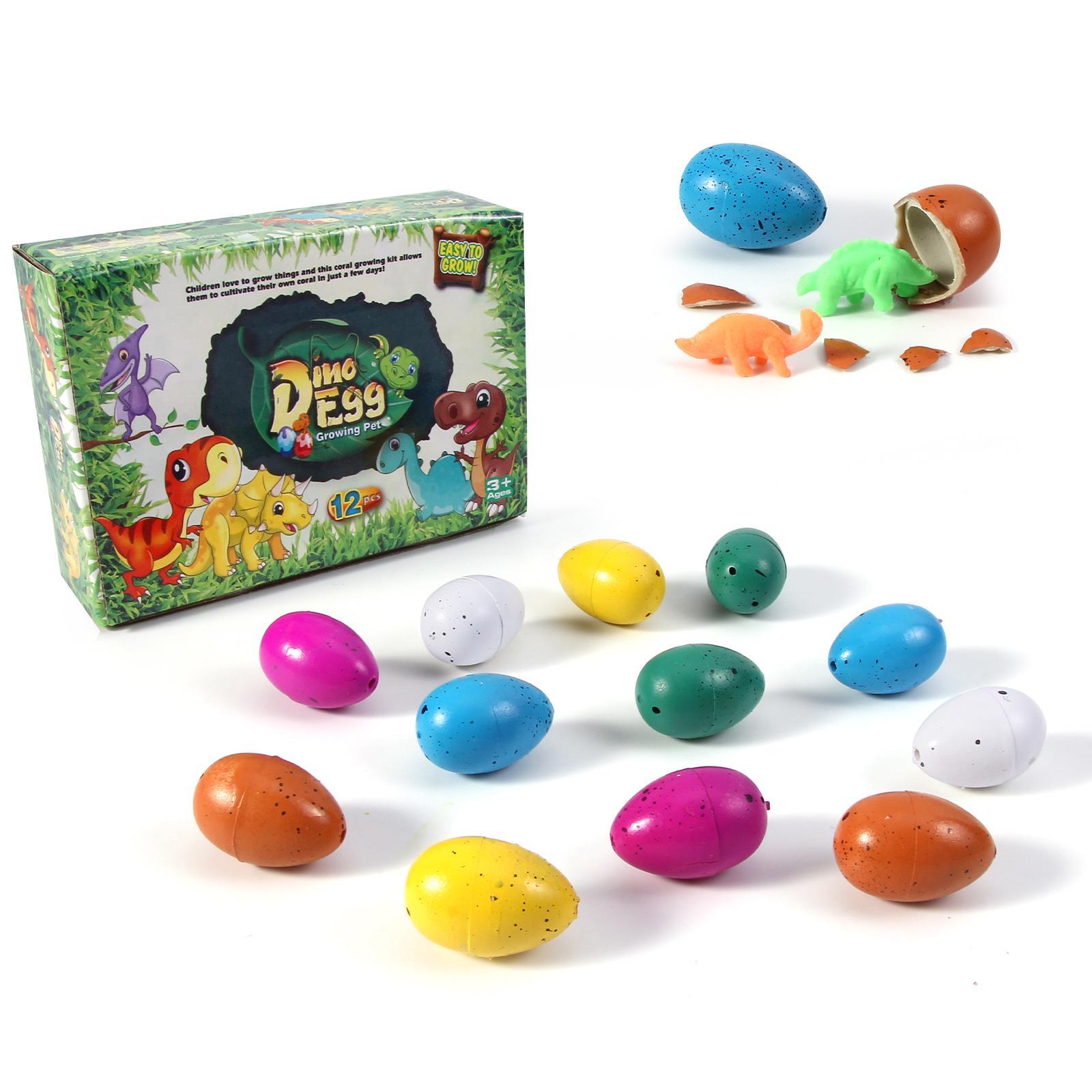 Hatching Dinosaur Eggs, 12pcs/set Crack Colorful Grow Dino Egg Animals That Hatch in Water Growing Pet Birthday Easter Party Favors Gifts for Kids Hatching Dinosaur Eggs, 12pcs/set Crack Colorful Grow Dino Egg Animals That Hatch in Water Growing Pet Birthday Easter Party Favors Gifts for Kids