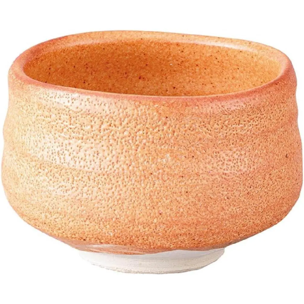 Japanese Traditional Handcrafted Aka Shino Matcha Chawan Tea Bowl - Tea Ceremony Pottery Tableware, Home Supplies for Room Decor