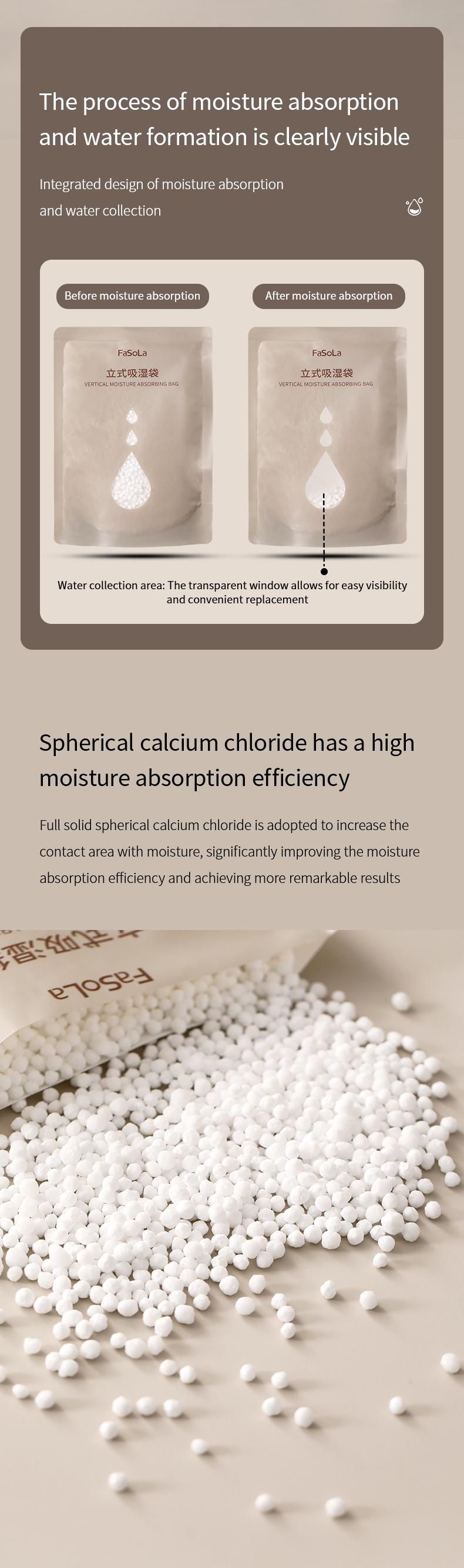 FaSoLa dehumidification bags remove musty odors, are desiccants, and are moisture-proof and mold-resistant bags for dormitory students to absorb moisture from bedding and clothing