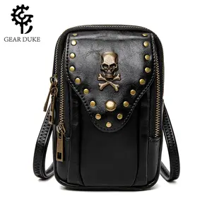 Crossbody bag square bag outdoor travel phone bag rivets