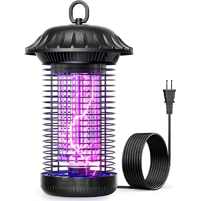 LED Bug Zapper Lamp, Indoor & Outdoor Mosquito Control Device, 50000 Hrs Lifespan, Energy Saving, Dual Bands Attraction, 5.6 ft Power Cord, High Voltage Fly Trap Killer -MO008C
