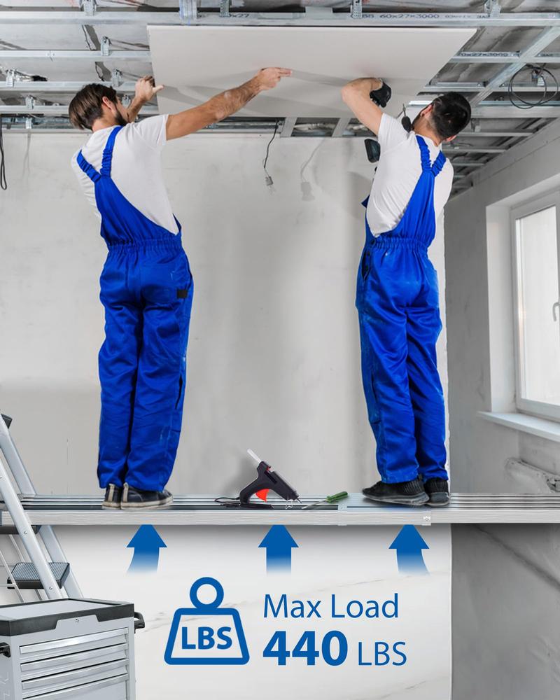 【GARVEE】Adjustable Aluminum Work Planks: Durable 6-15ft Lengths with 440LBS Capacity and Skid-Proof Design for Safe Access in Construction and Home Projects. 【GARVEE】Adjustable Aluminum Work Planks: Durable 6-15ft Lengths with 440LBS Capacity and Skid-Proof Design for Safe Access in Construction and Home Projects.