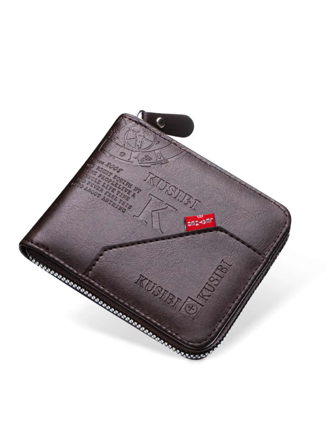 Multifunctional Men's Vintage Horizontal Card Wallet, Leather Patchwork Design, RFID Blocking, Multiple Compartments, Stylish & Durable, RFID Blocking Wallets