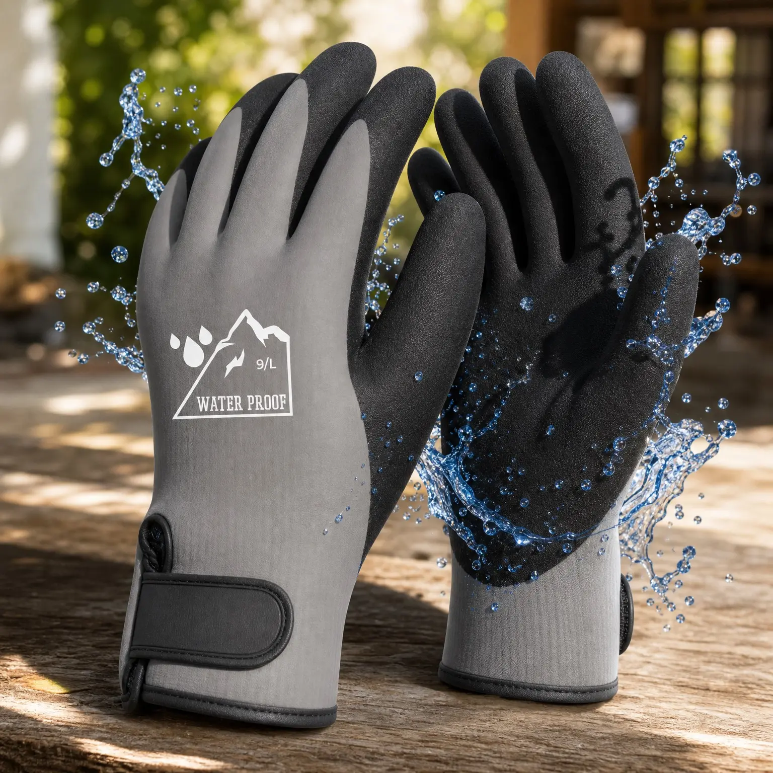 100% Waterproof Winter Work Gloves with Thermal Insulation and Grip, Touchscreen Compatible, Freezer Work for Men & Women, Cold Weather Outdoor Tasks, Grey, Large