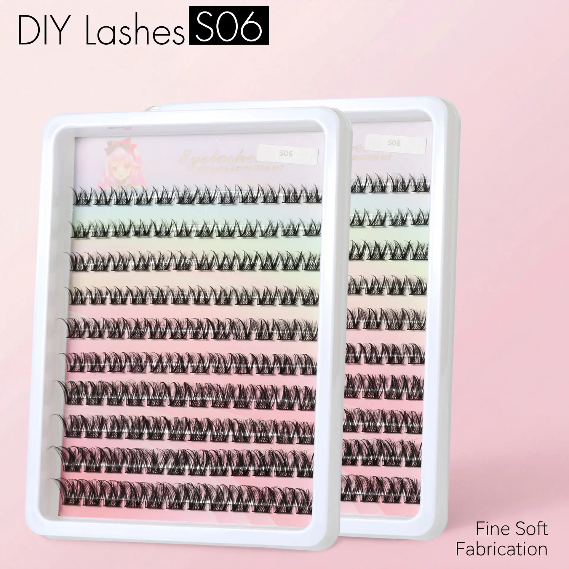 Jumbo Value Pack DIY Camellia Lash Clusters - Fluffy Volume Segmented Eyelash Extensions for Full Natural Look at Home