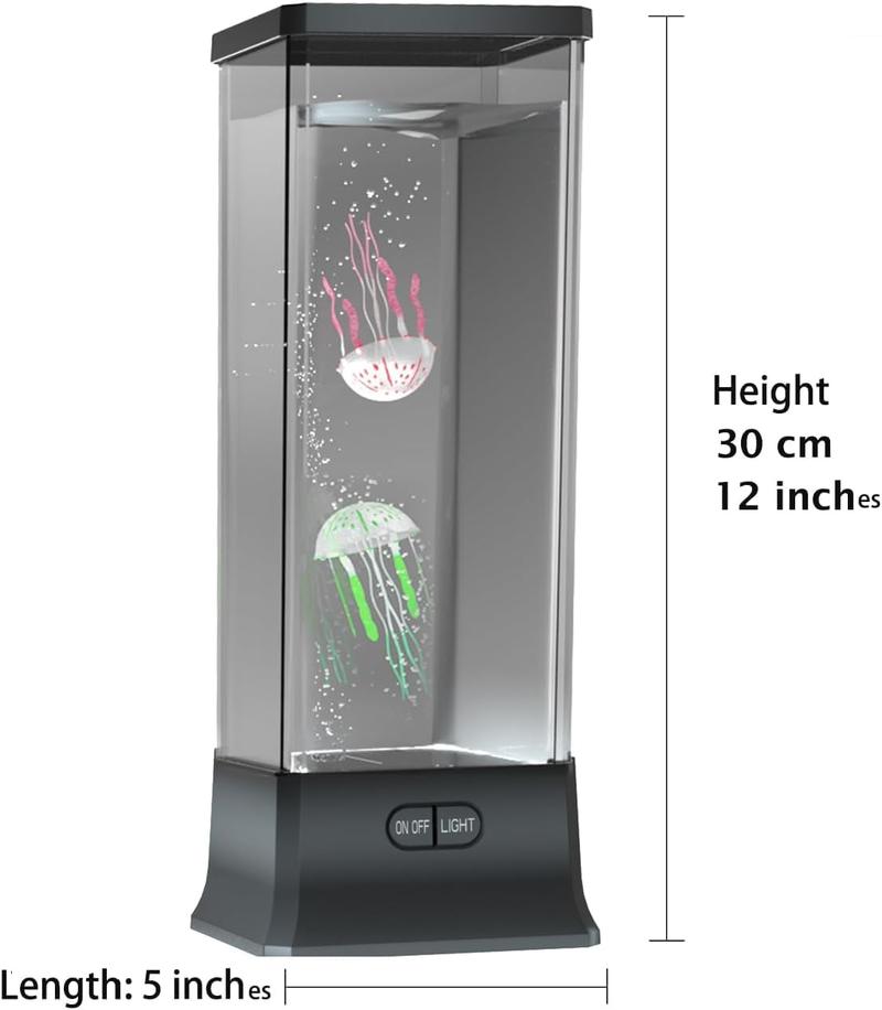 Cool Electric Jellyfish Lamp with  Speaker Music  for Boys Girls Adults Aquarium Tank Sensory Mood Night Light for Decorate Relax