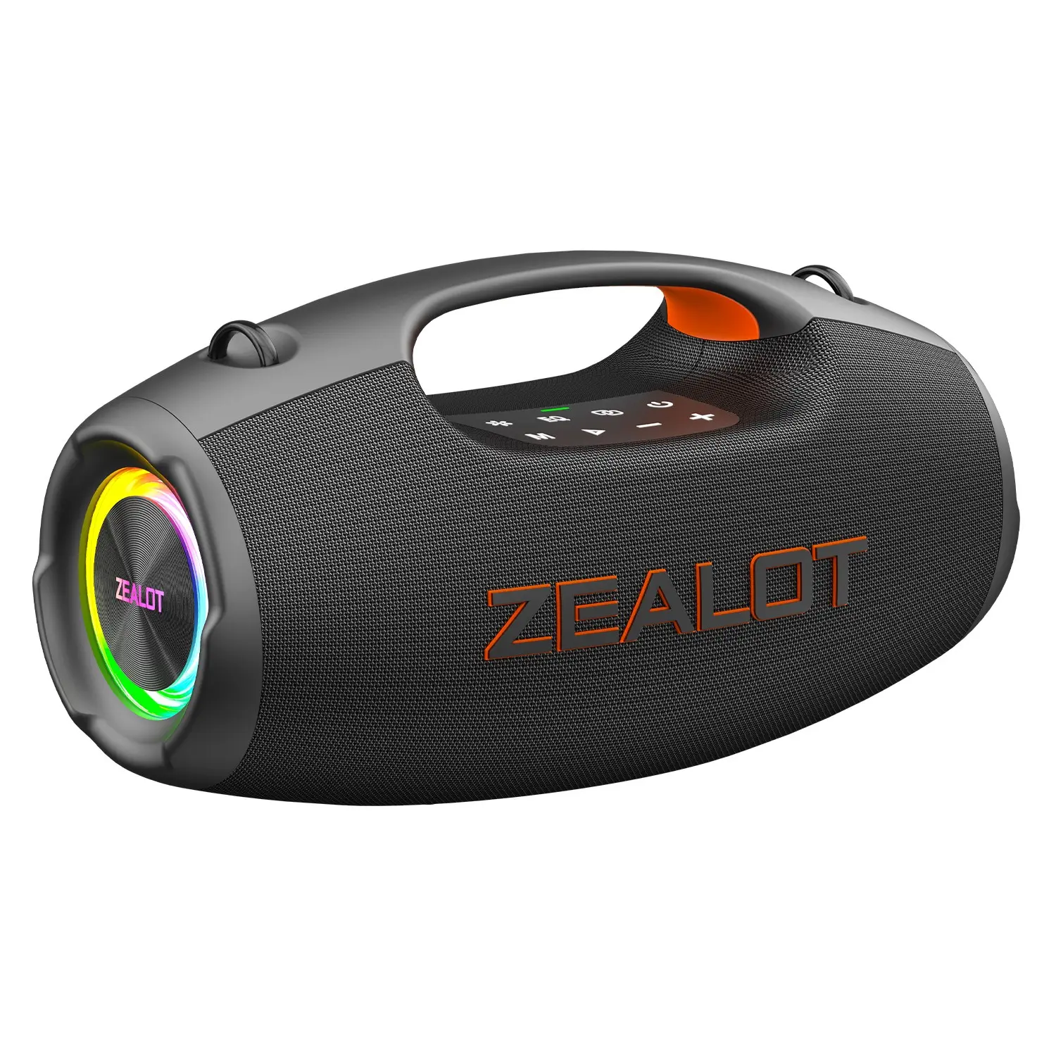 ZEALOT Ultra Portable Bluetooth Speaker with Carry Handle & Shoulder Strap, 60W HD Sound Deep Bass, IPX6 Waterproof, RGB Lights, 10H Playtime for Travel Camping Beach Party Gym, Waterproof Outdoor Speaker, Wireless Speaker