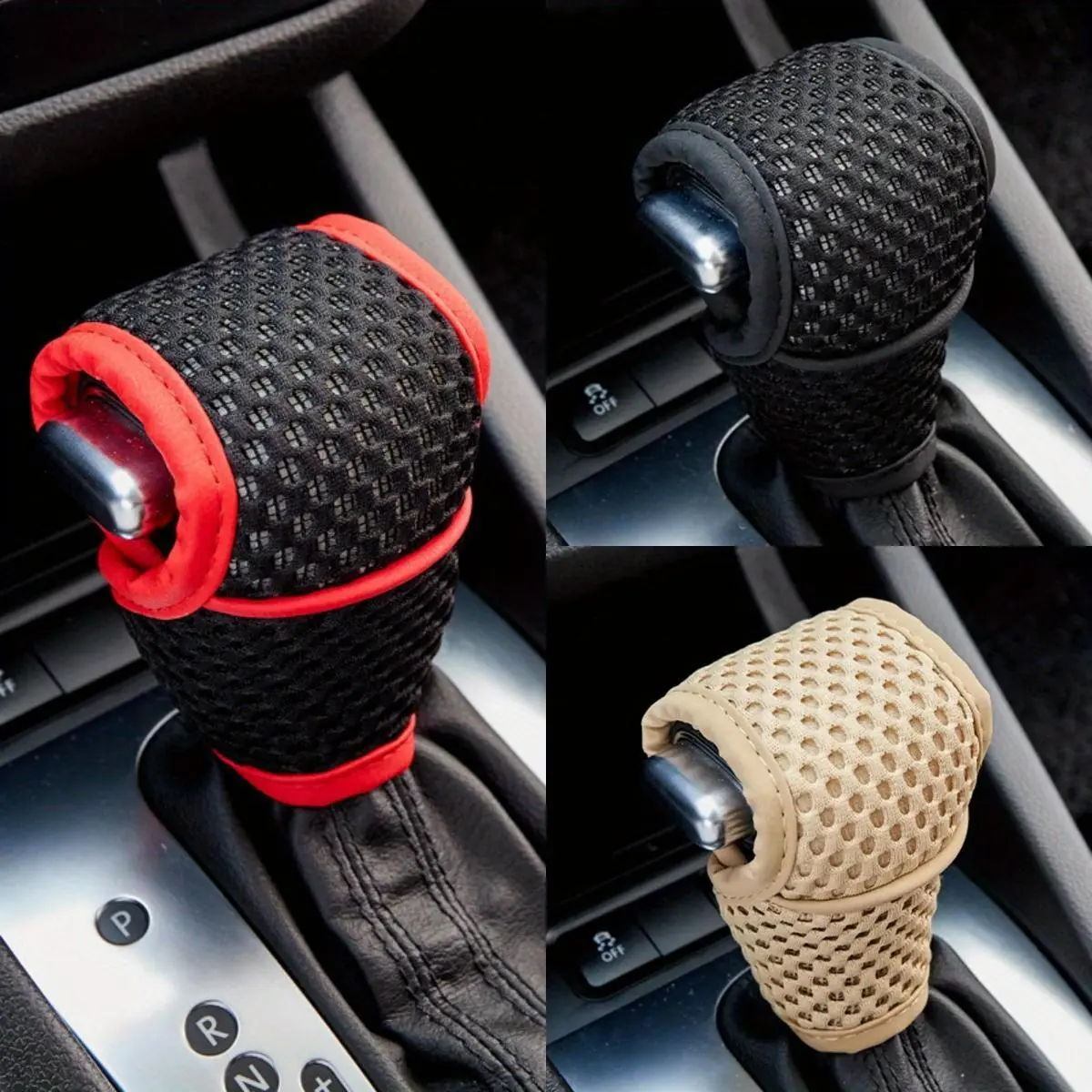 Automatic Car Gear Shift Knob Cover Sleeve - Universal PU Rubber Single Piece, Non-Slip Grip, Tool-Free Install Car Interior Accessory, Automatic Cars, Single Pieces