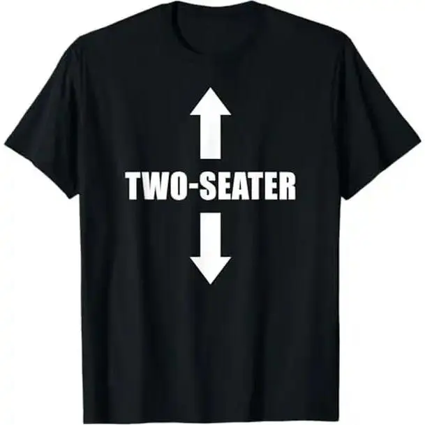 [100% Cotton] Vintage Two Seater Arrows Funny College Humor Shirt, Funny Mens T-Shirt, Sarcastic Shirt For Men, Funny Saying Shirts, Cool Gift for Him Graphic tees  Golf Gift T-Shirt For Men and Women