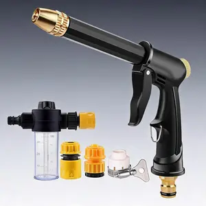 Multi-Functional Household Sprayer Nozzle, Drop-Proof Material, 3 Adapter Interfaces, Foam Bottle, Vehicle Cleaning, Gardening Irrigation Tool，high pressure spray nozzle, anti-drop plastic，car wash & garden nozzle, household cleaning accessory
