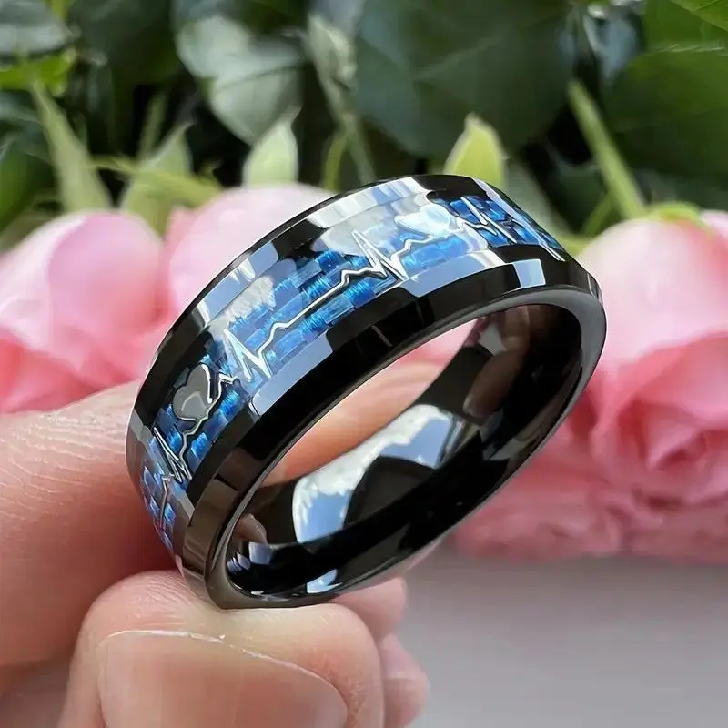 Black with blue background