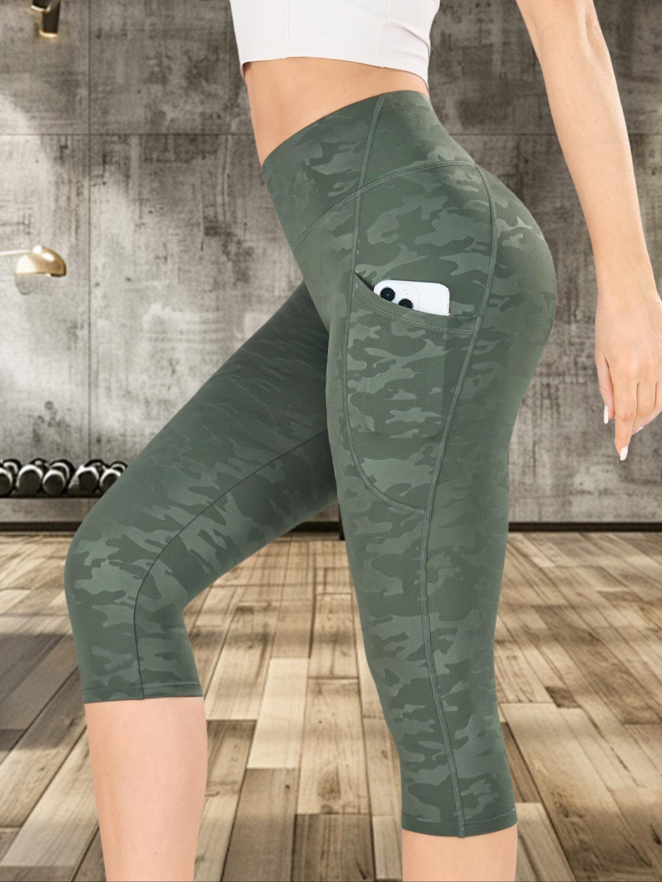 Women's Camo Print Gym Shorts, Breathable Comfortable Skinny Shorts, Ladies Sportswear for Indoor Outdoor Wear, Athleisure Shorts