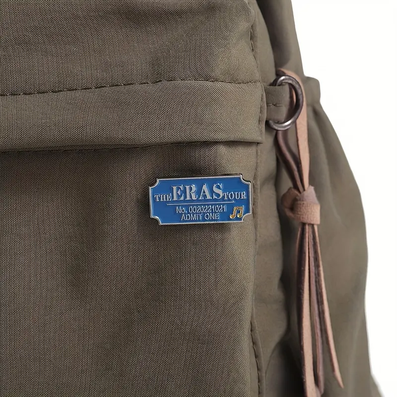 1/2pcs "The Eras Tour" Admit One Ticket Brooch Pin - Blue & White, Alloy Music Fashion Badge for Backpacks & Party Accessories