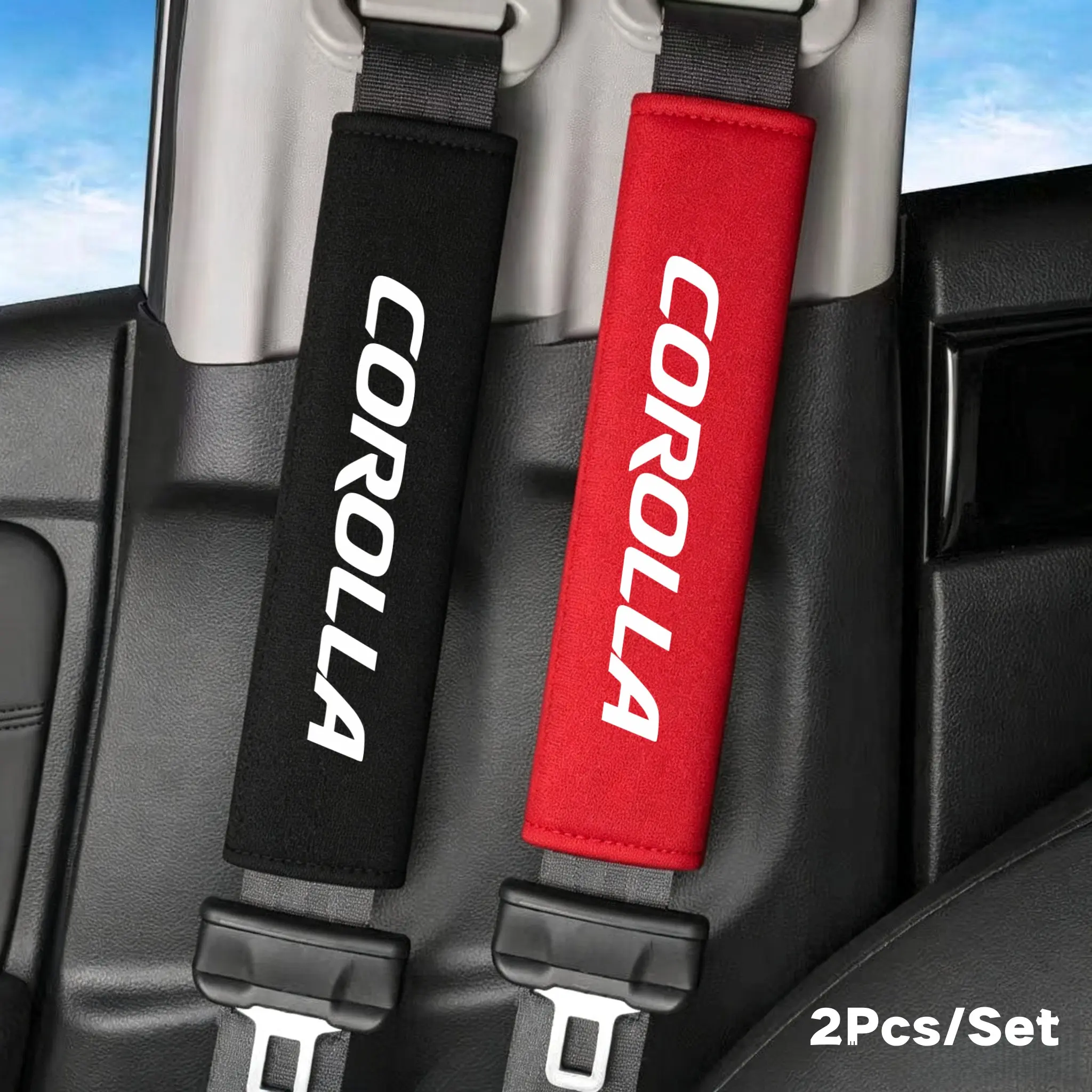 2pcs Car Seat Belt Cover Shoulder Protection Pad, Universal Interior Accessories, Interior Accessories For Car, Toyota Corolla Compatible, Automotive General Parts