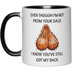 Funny Tea Cup 11oz 15oz Mug, Funny Gifts For Stepdad From Stepdaughter Stepson,Birthday Dad’s Day Thanksgiving Christmas Gifts For Step Dad ,Hilarious Bonus Dad Coffee Mug Gift,Accent Mug Gift For Men & Women