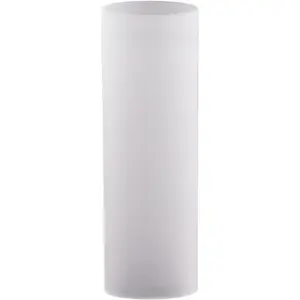 Hurricane Candle Holder Sleeve, W: 3", Ht: 10", Frosted Cylinder Open Both Ends, Chimney Tube Shade, 1 Piece