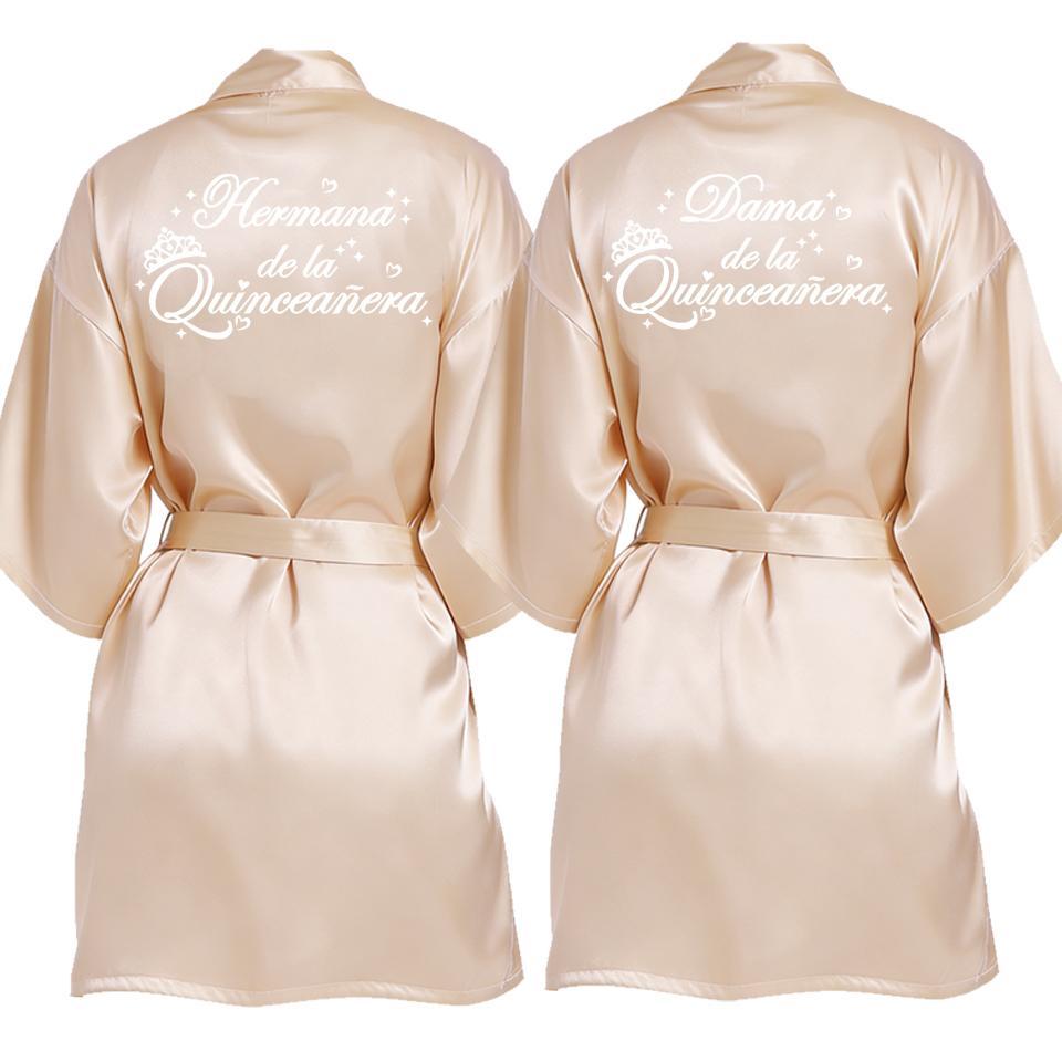 2 Pcs Elegant Quinceañera Celebration Gown Mis Quince Años Robe Girls 15th Anniversary Bathrobe for Birthday Party