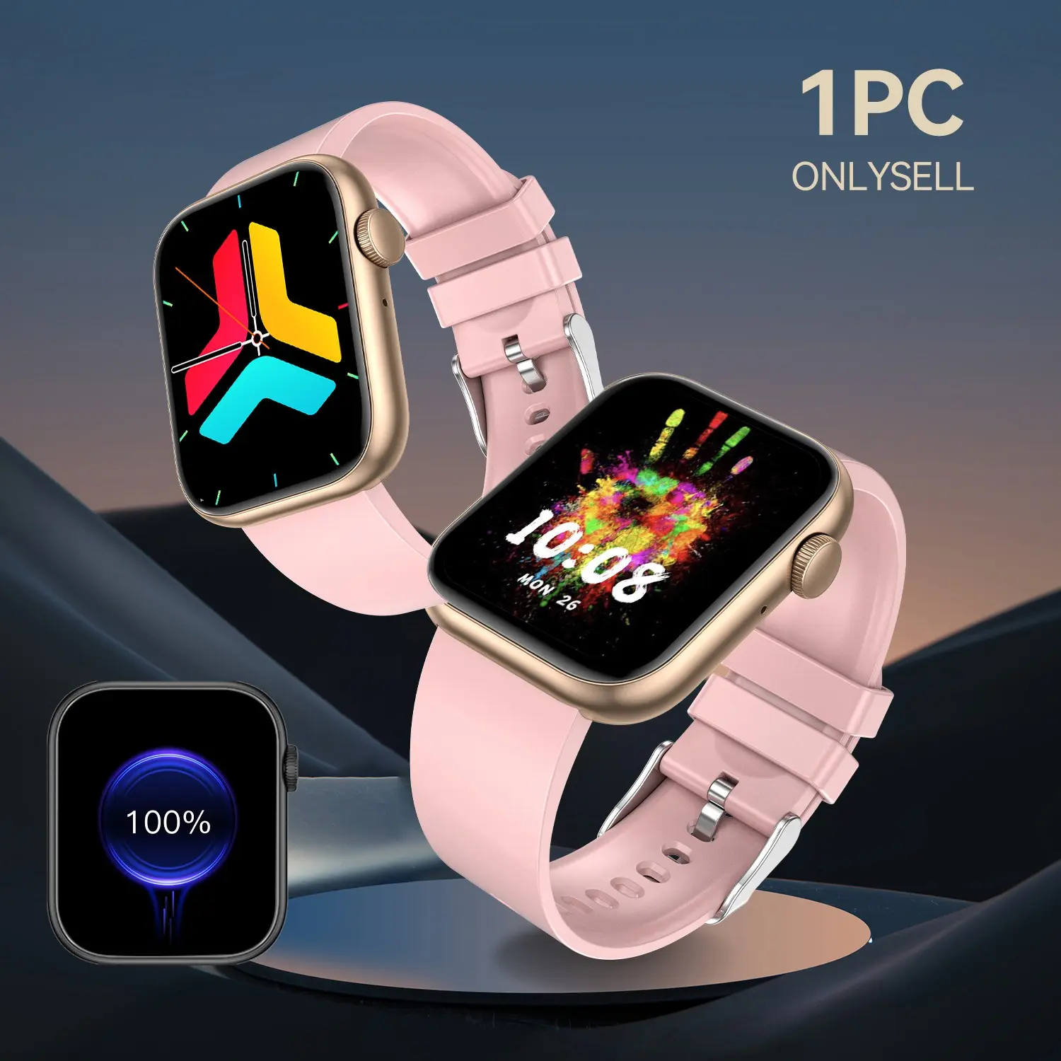 Smart Watch with Call Function, Fitness Tracker, Bluetooth-compatible Calling, Compatible with iPhone and Android, Wearable Device, Touchscreen