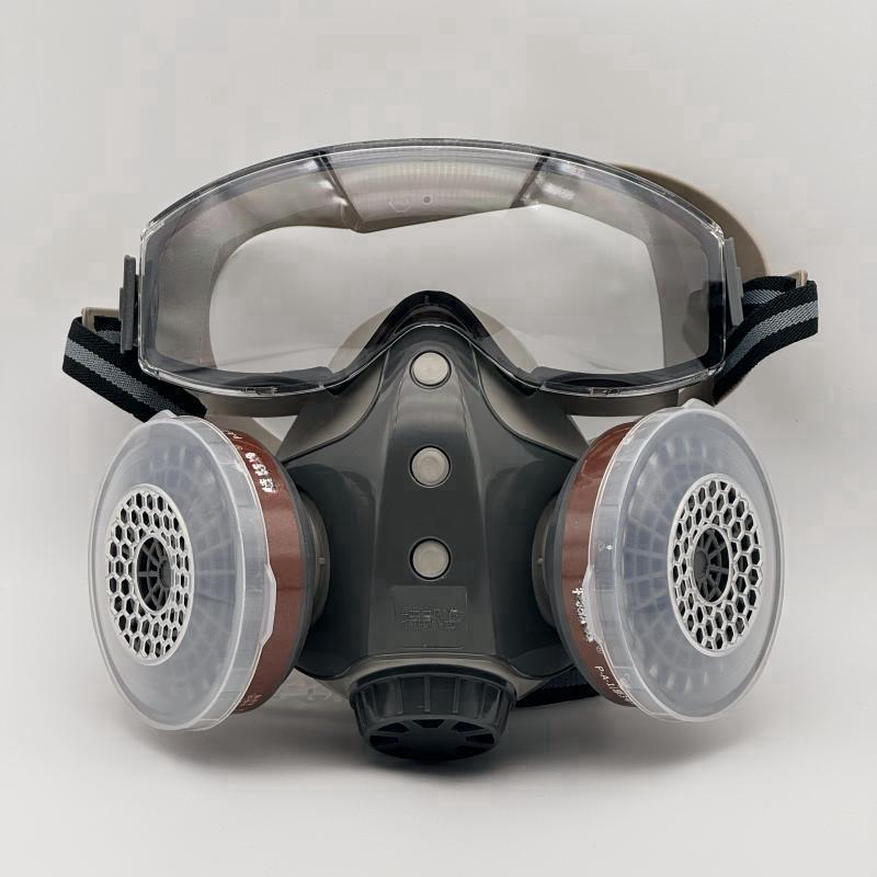 Reusable Respirators with Filters, Dustproof Industrial Half Face Mask, Paint Spray Mask, Safety & Security Supplies for Home & Office