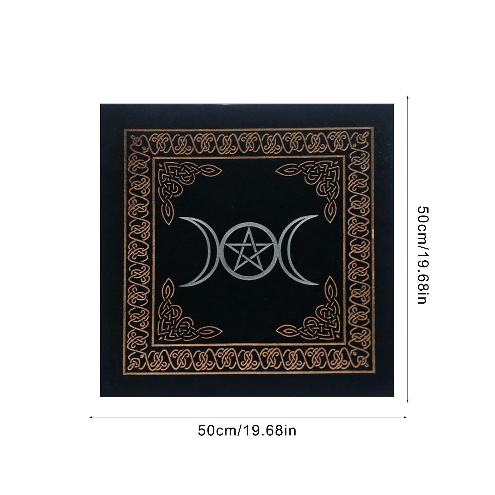 50X50cm Constellations Tarot Card Tablecloth Velvet Divination Altar Cloth Board Games Oracle Card Pad Runes Witchcraft Supplies